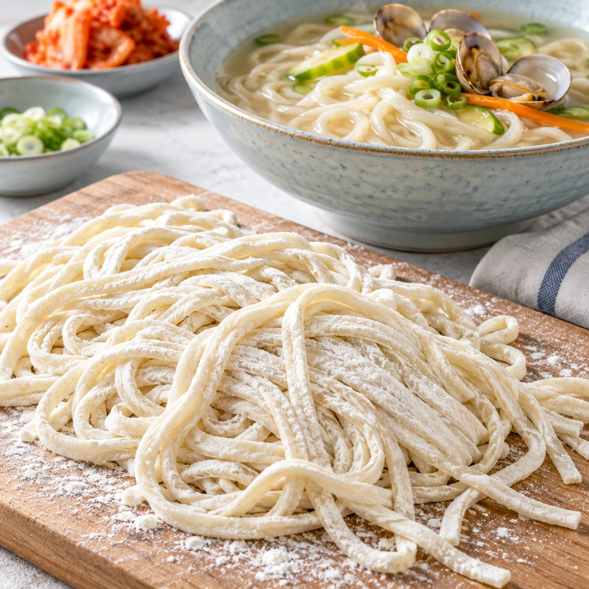 [이가자연면] 수타식 생칼국수 1kg AI 활용 예시