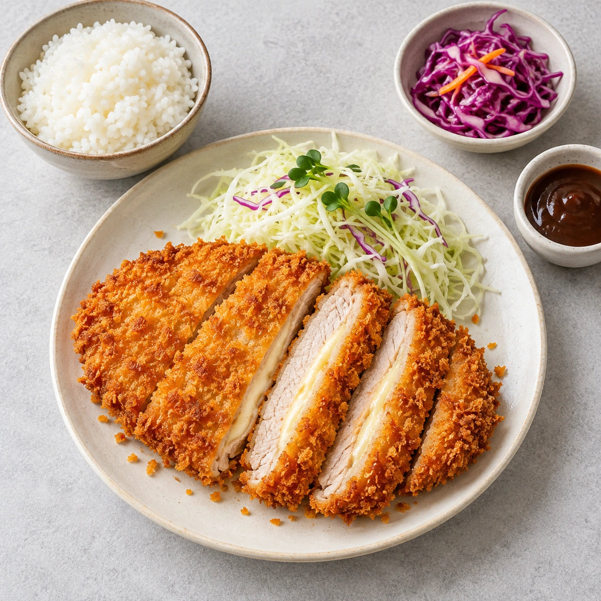 [담두] 치즈돈가스 1kg (200g×5개) · AI 조리·활용 연출 3