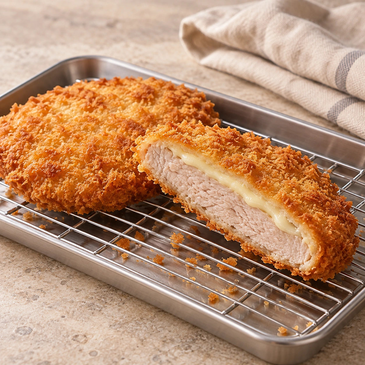 [담두] 치즈돈가스 1kg (200g×5개) · AI 조리·활용 연출 4